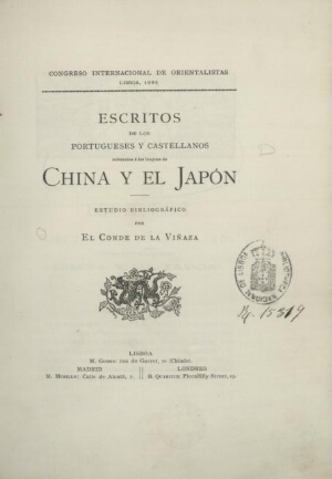 Escritos de los portugueses y castellanos referentes á las lenguas de China y el Japón