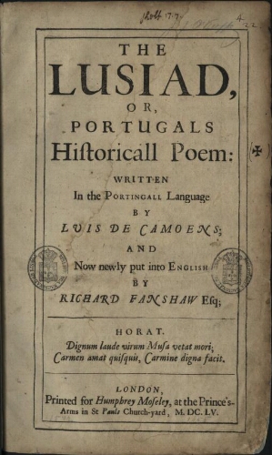 The Lusiad, or, Portugals historicall poem