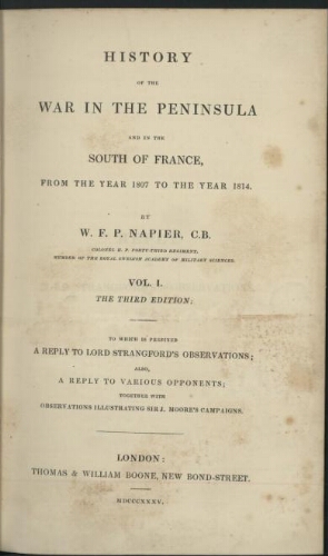 History of the War in the Peninsula and the south of France, from the year 1807 to the year 1814