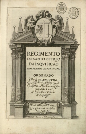 Regimento do Santo Officio da Inquisição dos Reynos de Portugal